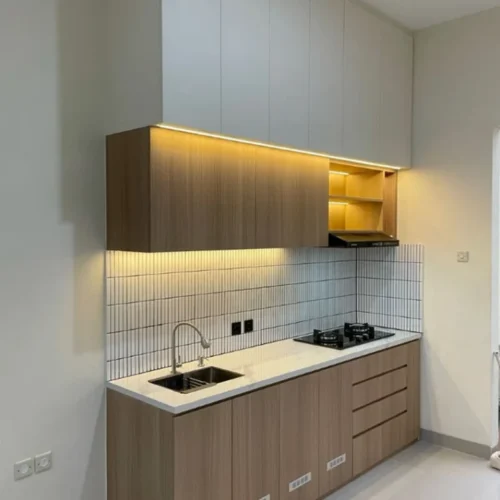 Kitchen Set Minimalis Modern – Natural Wood