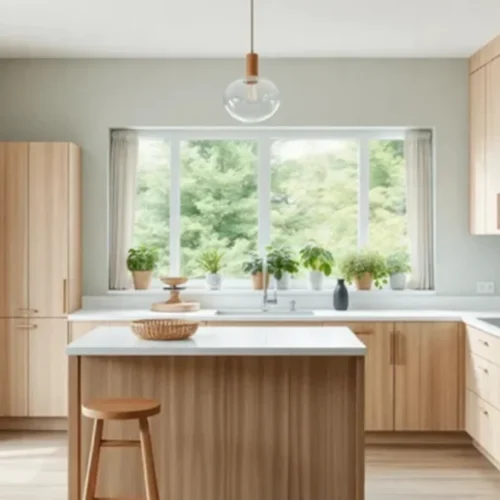 Kitchen Set Modern Natural – Light Wood & White